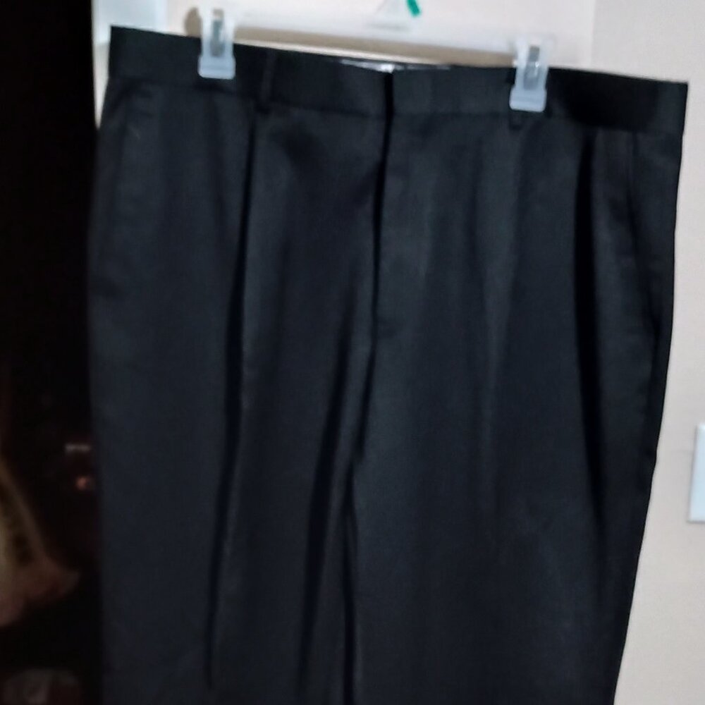 Elegante Gentiluomo Mens Dress Pants Black Pleated Size 40W Unhemmed Brand New